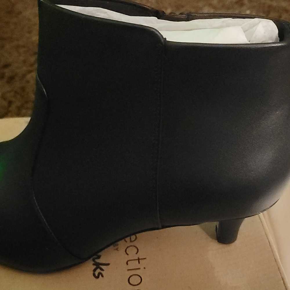 Clarks Sleek Black Ankle Booties